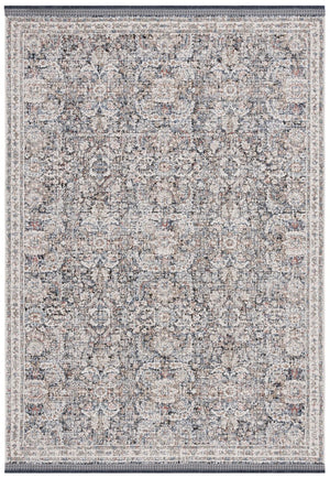 Safavieh Lauren Ralph Ivory Navy Transitional Area Rug Power Loomed Polyester Blend Living Room 6'-0" x 9'-2" LRL1618A-6
