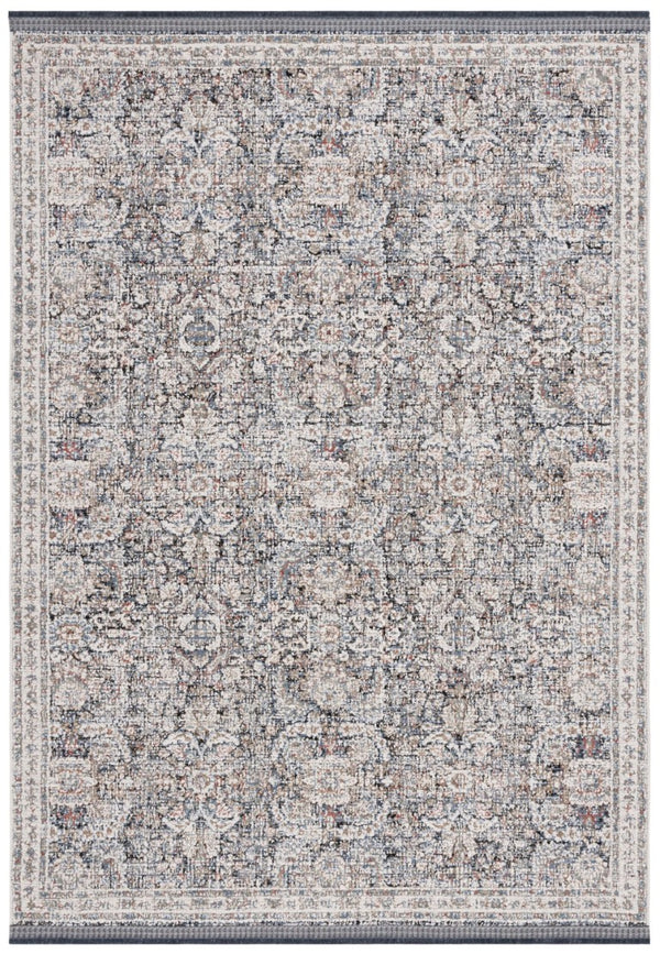 Safavieh Lauren Ralph Ivory Navy Transitional Area Rug Power Loomed Polyester Blend Living Room 6'-0" x 9'-2" LRL1618A-6