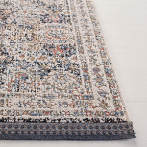Safavieh Lauren Ralph Ivory Navy Transitional Area Rug Power Loomed Polyester Blend Living Room 6'-0" x 9'-2" LRL1618A-6