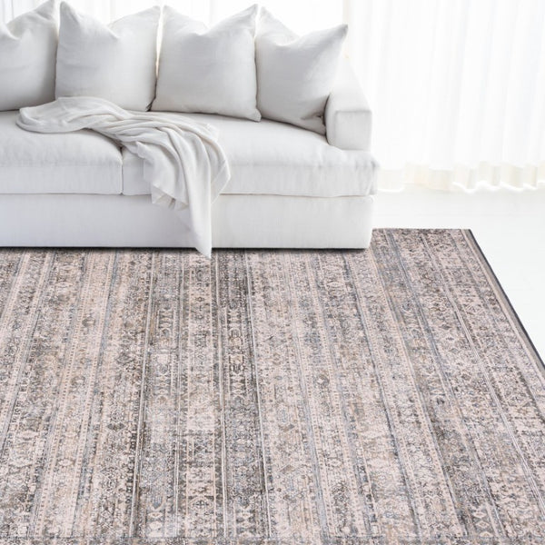 Safavieh Kiliney Power Loomed Solid Ivory Navy Area Rug for Living Room or Bedroom 10'-0" x 14'-0" LRL1620A-10