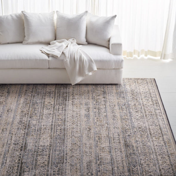 Safavieh Kiliney Power Loomed Solid Ivory Navy Area Rug for Living Room or Bedroom 10'-0" x 14'-0" LRL1620A-10