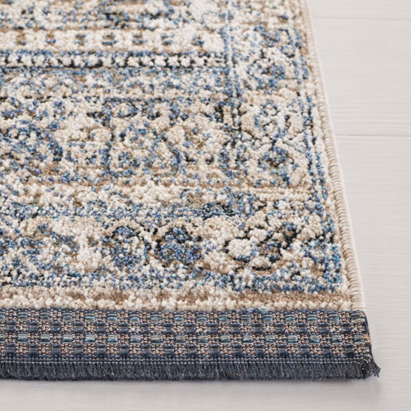 Safavieh Kiliney Power Loomed Solid Ivory Navy Area Rug for Living Room or Bedroom 10'-0" x 14'-0" LRL1620A-10