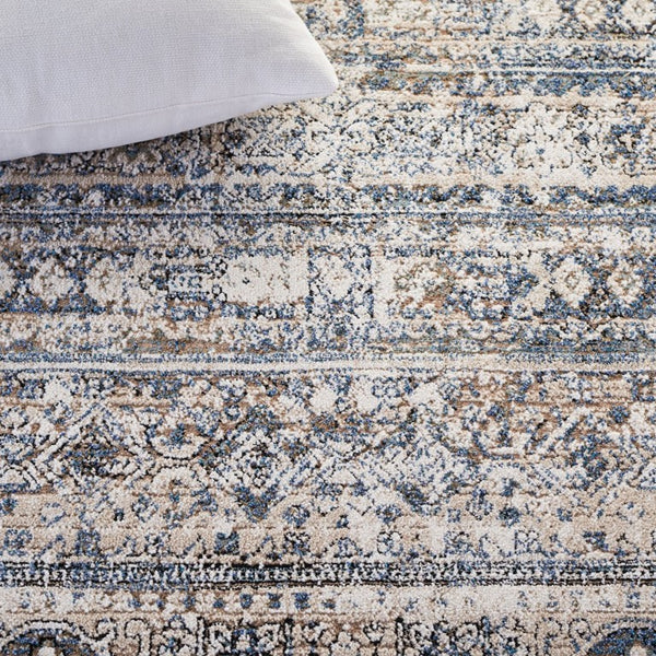 Safavieh Kiliney Power Loomed Solid Ivory Navy Area Rug for Living Room or Bedroom 6'-0" x 9'-2" LRL1620A-6