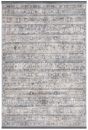 Safavieh Kiliney Power Loomed Solid Ivory Navy Area Rug for Living Room or Bedroom 6'-0" x 9'-2" LRL1620A-6