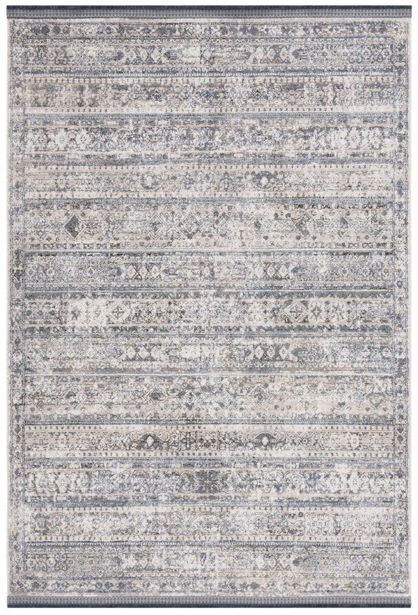 Safavieh Kiliney Power Loomed Solid Ivory Navy Area Rug for Living Room or Bedroom 6'-0" x 9'-2" LRL1620A-6