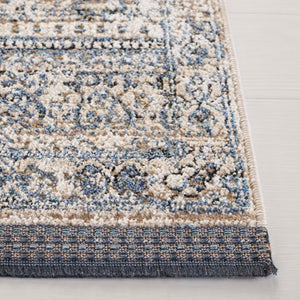 Safavieh Kiliney Power Loomed Solid Ivory Navy Area Rug for Living Room or Bedroom 6'-0" x 9'-2" LRL1620A-6