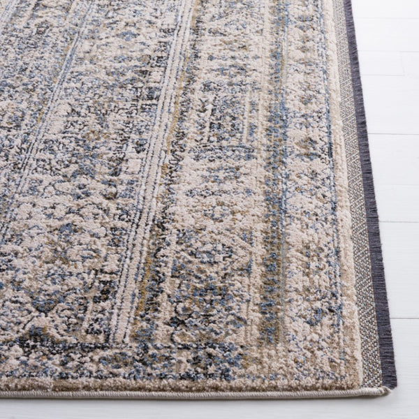 Safavieh Kiliney Power Loomed Solid Ivory Navy Area Rug for Living Room or Bedroom 6'-0" x 9'-2" LRL1620A-6