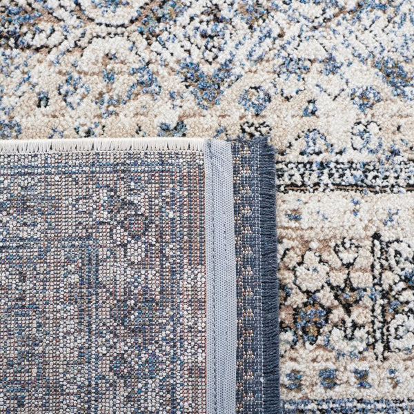 Safavieh Kiliney Power Loomed Solid Ivory Navy Area Rug for Living Room or Bedroom 6'-0" x 9'-2" LRL1620A-6