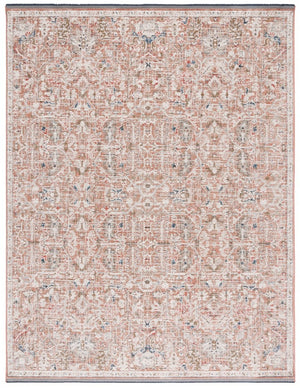 Safavieh Lrl Traditional Power-Loomed Area Rug Rust Ivory Polyester Blend for Living Rooms LRL1624P-8