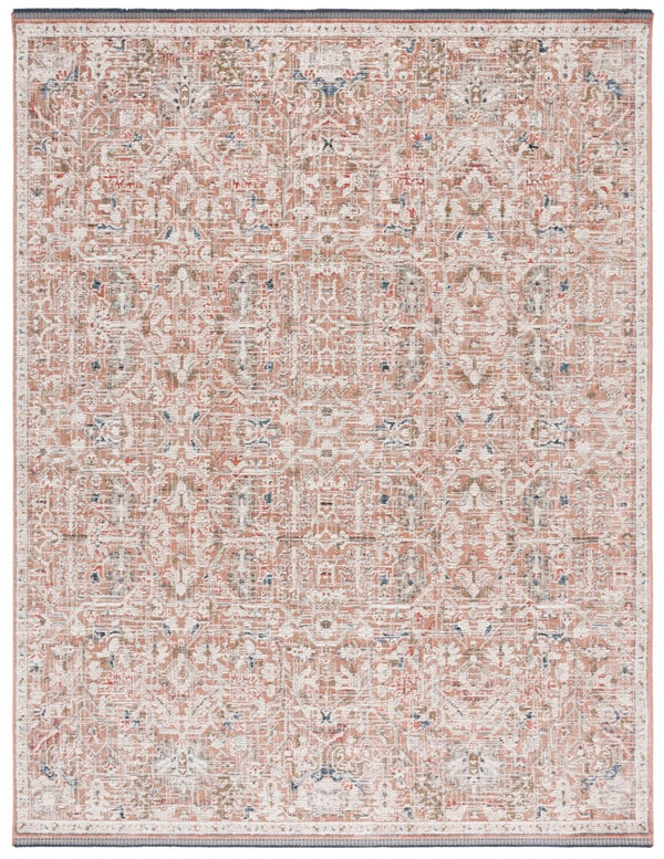 Safavieh Lrl Traditional Power-Loomed Area Rug Rust Ivory Polyester Blend for Living Rooms LRL1624P-8