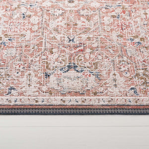 Safavieh Lrl Traditional Power-Loomed Area Rug Rust Ivory Polyester Blend for Living Rooms LRL1624P-8
