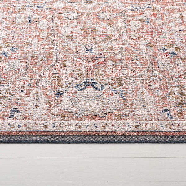 Safavieh Lrl Traditional Power-Loomed Area Rug Rust Ivory Polyester Blend for Living Rooms LRL1624P-8