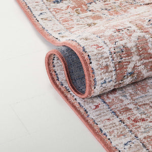 Safavieh Lrl Traditional Power-Loomed Area Rug Rust Ivory Polyester Blend for Living Rooms LRL1624P-8
