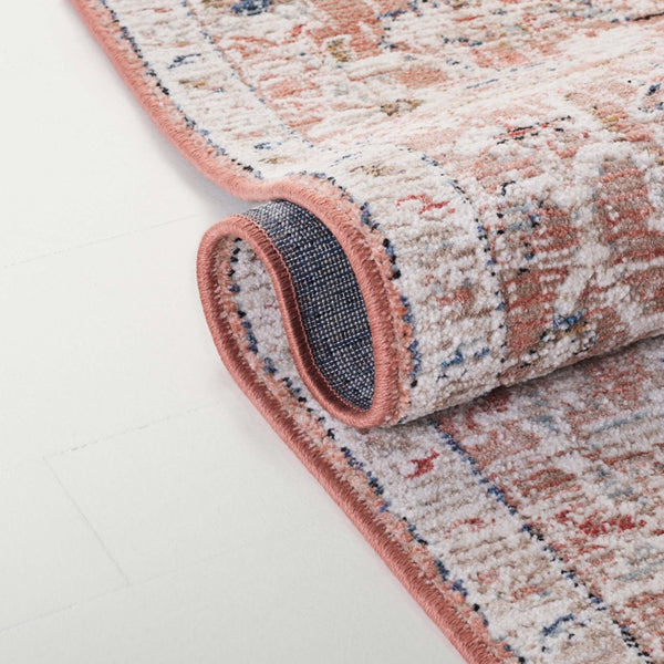 Safavieh Lrl Traditional Power-Loomed Area Rug Rust Ivory Polyester Blend for Living Rooms LRL1624P-8