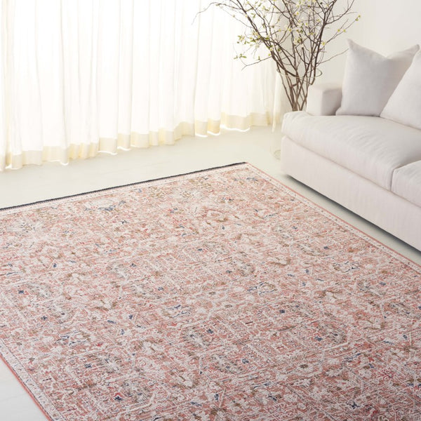 Safavieh Lrl Traditional Power-Loomed Area Rug Rust Ivory Polyester Blend for Living Rooms LRL1624P-8