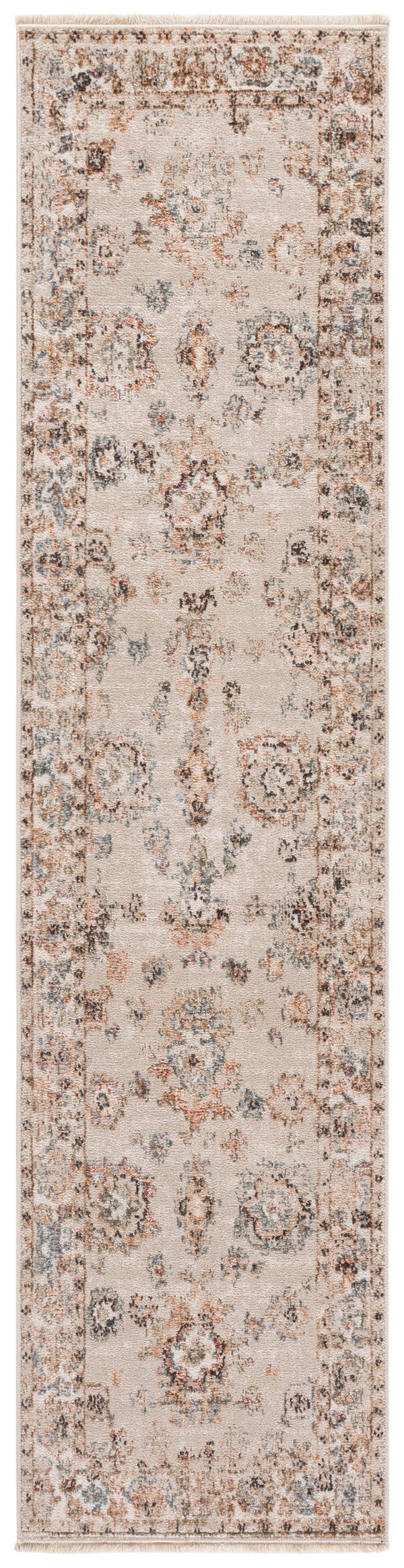 Safavieh Lauren Elegant Oushak-Inspired Area Rug In Beige With Rust Brown Accents, Low Pile, Durable Power-Loomed Luxury 8'-0" x 10'-0" LRL1632B-8