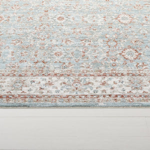 Safavieh Lrl Power Loomed Polyester Area Rug Traditional Blue Rust Tones for Living Rooms 4'-0" x 6'-0" LRL1751M-4