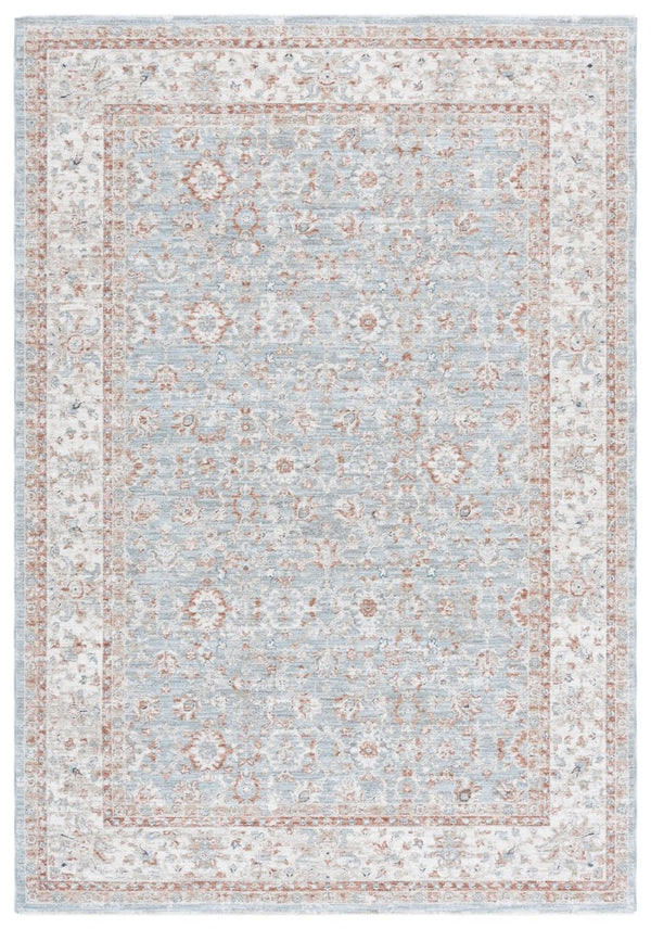 Safavieh Lrl Power Loomed Polyester Area Rug Traditional Blue Rust Tones for Living Rooms 5'-3" x 7'-6" LRL1751M-5