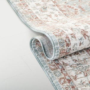 Safavieh Lrl Power Loomed Polyester Area Rug Traditional Blue Rust Tones for Living Rooms 5'-3" x 7'-6" LRL1751M-5