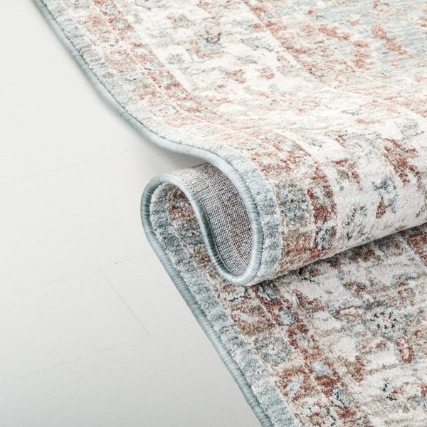 Safavieh Lrl Power Loomed Polyester Area Rug Traditional Blue Rust Tones for Living Rooms 5'-3" x 7'-6" LRL1751M-5