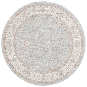Safavieh Lrl Power Loomed Polyester Area Rug Traditional Blue Rust Tones for Living Rooms 6'-7" x 6'-7" (Round) LRL1751M-7R