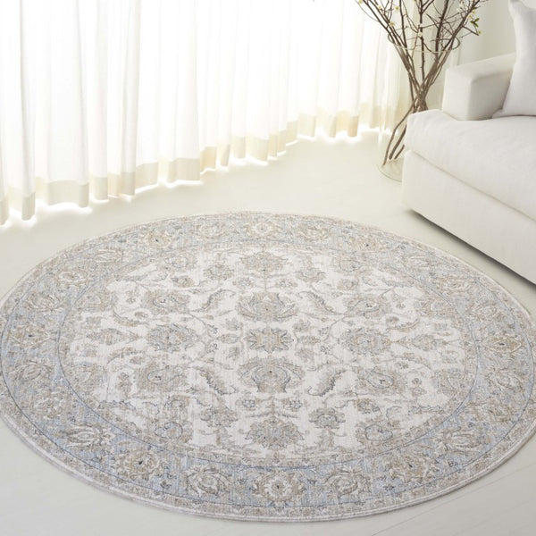 Safavieh Lrl Palmerston Power Loomed Polyester Area Rug for Living and Dining Rooms 6'-7" x 6'-7" (Round) LRL1753A-7R