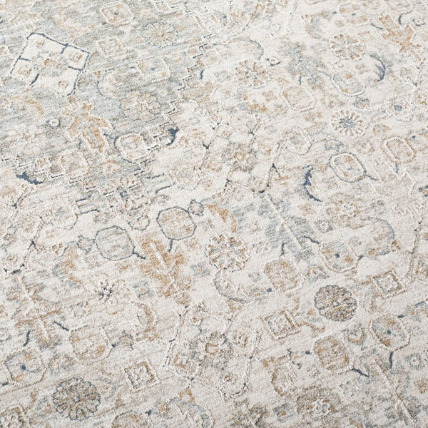 Safavieh Lrl Traditional Ivory Blue Polyester Area Rug for Living Room Bedroom Dining 4'-0" x 6'-0" LRL1755A-4