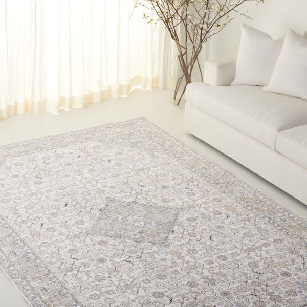 Safavieh Lrl Traditional Ivory Blue Polyester Area Rug for Living Room Bedroom Dining 5'-3" x 7'-6" LRL1755A-5