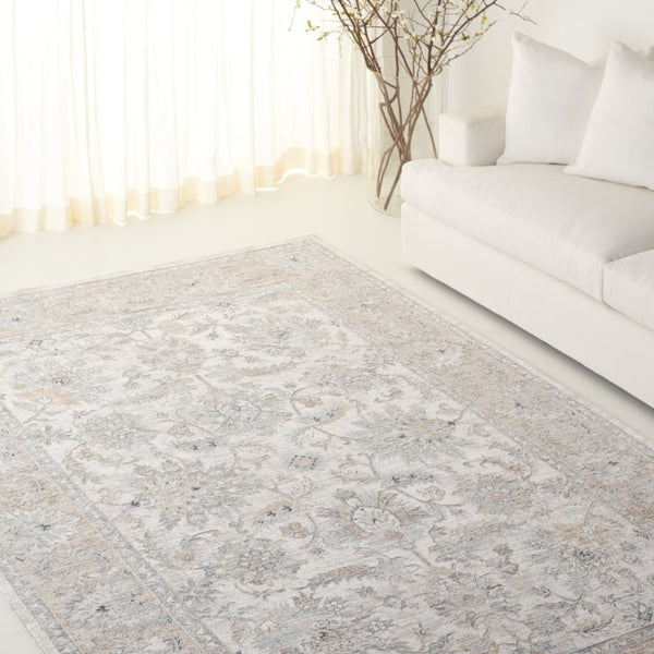 Safavieh Lrl Clarendon Traditional Polyester Area Rug Ivory Gold Formal Living Room Accent 5'3" x 7'6" LRL1757A-5