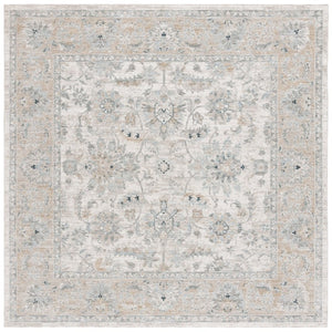 Safavieh Lrl Clarendon Traditional Polyester Area Rug Ivory Gold Formal Living Room Accent 6'7" x 6'7" Square LRL1757A-7SQ