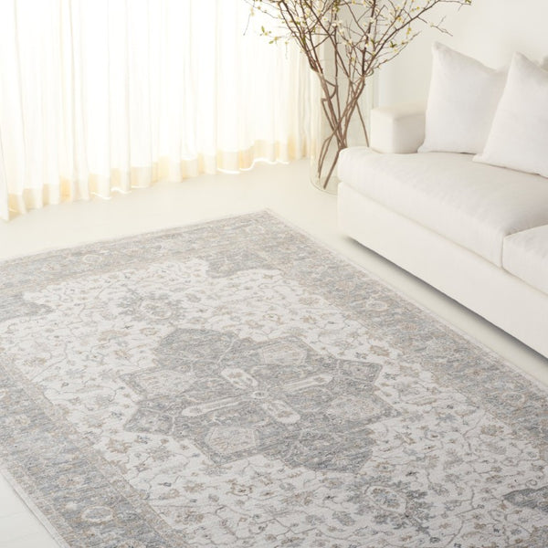 Safavieh Lrl Power-Loomed Polyester Area Rug Turkish Craft Ivory Blue Living Room Accent 5'-3" x 7'-6" LRL1759A-5