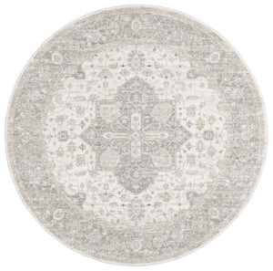 Safavieh Lrl Power-Loomed Polyester Area Rug Turkish Craft Ivory Blue Living Room Accent 6'-7" x 6'-7" Round LRL1759A-7R