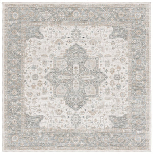 Safavieh Lrl Power-Loomed Polyester Area Rug Turkish Craft Ivory Blue Living Room Accent 6'-7" x 6'-7" Square LRL1759A-7SQ