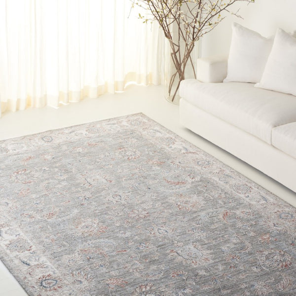 Safavieh Lrl Power Loomed Polyester Area Rug Tonal Grey Tones for Living Bedroom Spaces 5'-3" x 7'-6" LRL1761F-5