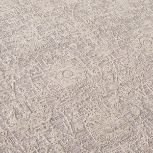 Safavieh Lauren Low-Profile Grey & Ivory Area Rug — Power-Loomed Turkey, Transitional Floral Motifs, Durable Soft Polyester (8X10) 8'-0" x 10'-0" LRL1780F-8