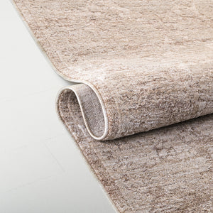 Safavieh Lauren Neutral Beige & Brown 8X10 Low-Profile Area Rug – Power-Loomed Turkey, Durable Polyester Elegance LRL1781T-8
