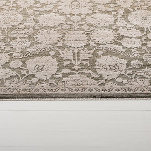Safavieh Lauren Green And Ivory Transitional Area Rug — Power-Loomed Polyester, Soft 3/8" Pile, Durable Elegance 8'-0" x 10'-0" LRL1781Y-8