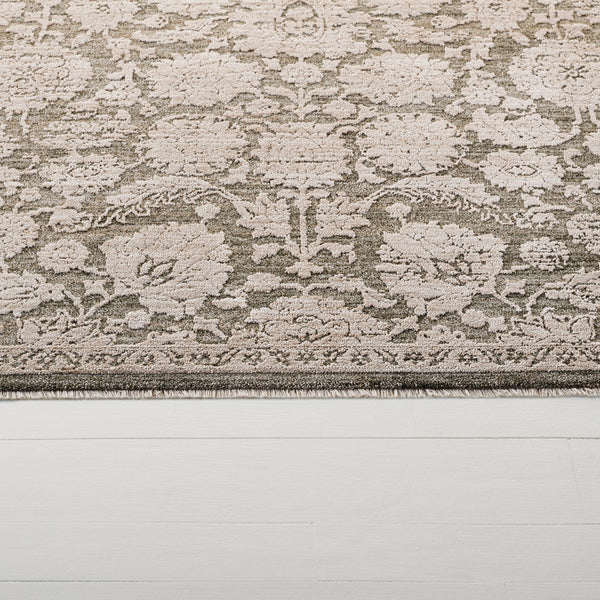 Safavieh Lauren Green And Ivory Transitional Area Rug — Power-Loomed Polyester, Soft 3/8" Pile, Durable Elegance 8'-0" x 10'-0" LRL1781Y-8