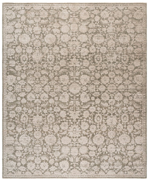 Safavieh Lauren Green And Ivory Transitional Area Rug — Power-Loomed Polyester, Soft 3/8" Pile, Durable Elegance 8'-0" x 10'-0" LRL1781Y-8