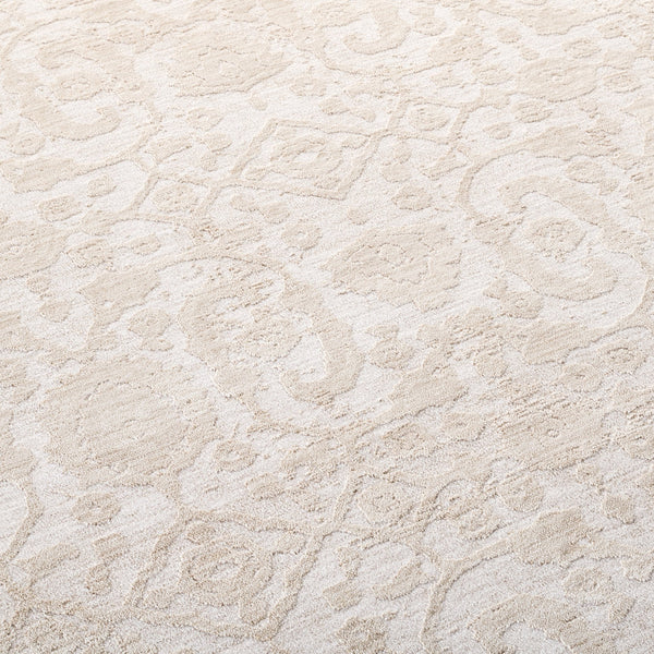 Safavieh Lauren Soft Beige & Ivory Carmen 8X10 Rug — Transitional Low-Profile 3/8" Polyester, Durable Elegance LRL1784B-8