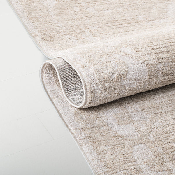 Safavieh Lauren Soft Beige & Ivory Carmen 8X10 Rug — Transitional Low-Profile 3/8" Polyester, Durable Elegance LRL1784B-8