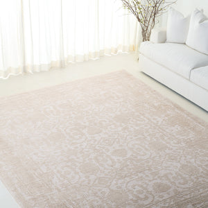 Safavieh Lauren Soft Beige & Ivory Carmen 8X10 Rug — Transitional Low-Profile 3/8" Polyester, Durable Elegance LRL1784B-8
