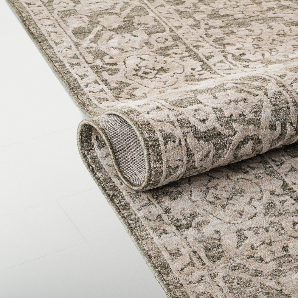 Safavieh Lauren Rug 8X10 Green & Ivory Transitional Low-Profile Area Rug, Power-Loomed Turkey, Durable LRL1786Y-8