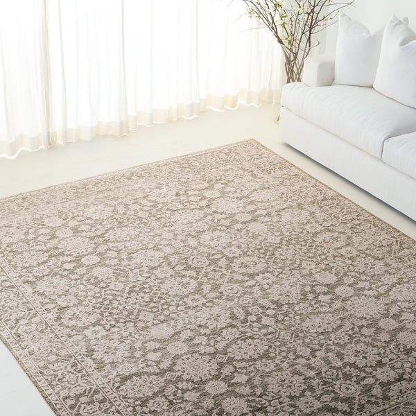 Safavieh Lauren Rug 8X10 Green & Ivory Transitional Low-Profile Area Rug, Power-Loomed Turkey, Durable LRL1786Y-8