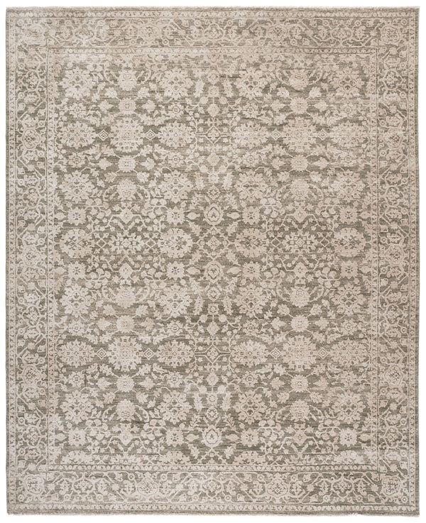 Safavieh Lauren Rug 8X10 Green & Ivory Transitional Low-Profile Area Rug, Power-Loomed Turkey, Durable LRL1786Y-8