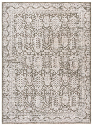 Safavieh Lauren Transitional Green Beige Area Rug - Low-Profile Power-Loomed Polyester, Durable Turkish Craftsmanship 9'-0" x 12'-0" LRL1788Y-9