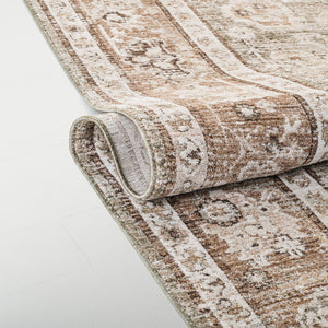 Safavieh Lauren Transitional Green Beige Area Rug - Low-Profile Power-Loomed Polyester, Durable Turkish Craftsmanship 9'-0" x 12'-0" LRL1788Y-9