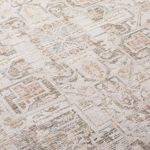 Safavieh Lauren Rosalie 8X10 Grey Beige Ivory Medallion Rug – Power-Loomed Turkey, Plush 3/8" Pile, Durable Elegance LRL1790F-8