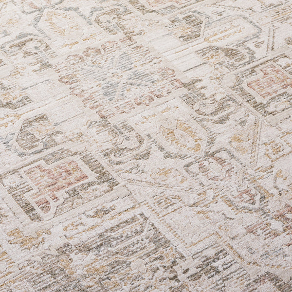 Safavieh Lauren Rosalie 8X10 Grey Beige Ivory Medallion Rug – Power-Loomed Turkey, Plush 3/8" Pile, Durable Elegance LRL1790F-8