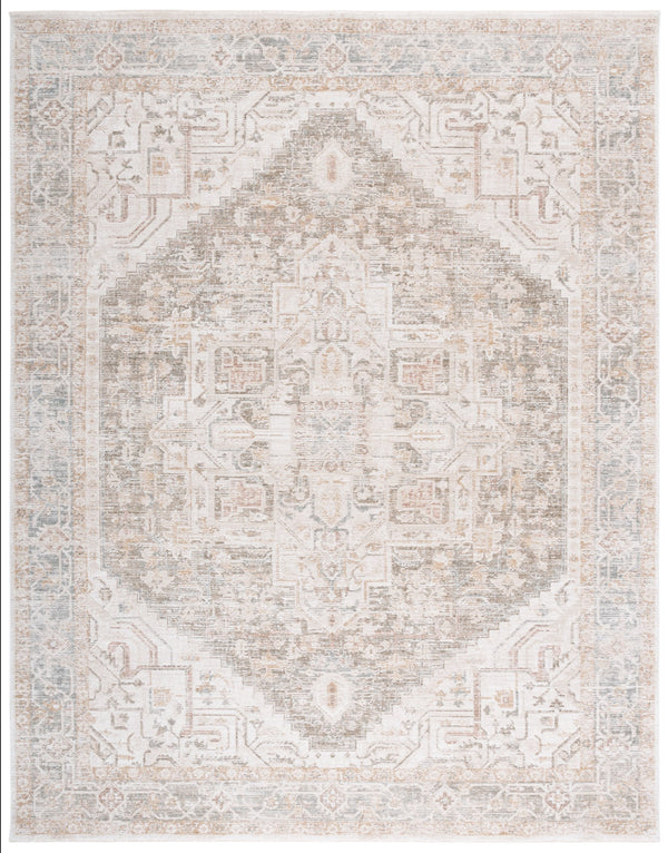 Safavieh Lauren Rosalie 8X10 Grey Beige Ivory Medallion Rug – Power-Loomed Turkey, Plush 3/8" Pile, Durable Elegance LRL1790F-8